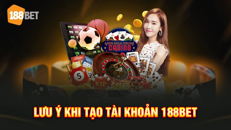 đăng ký 188bet 3 Lưu ý khi tạo tài khoản 188bet